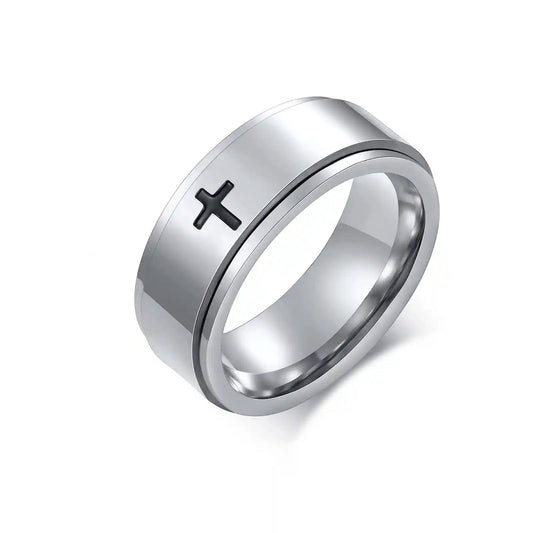 Bague Croix Chrétienne Homme