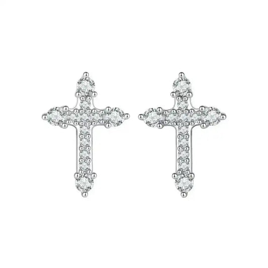 Boucles d'Oreilles Croix Fantaisie