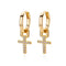 Boucles d'Oreilles Croix Acier Inoxydable