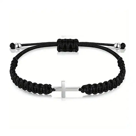 Bracelet Cordon Croix Homme