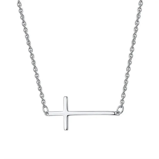 Collier Croix Horizontale Argent