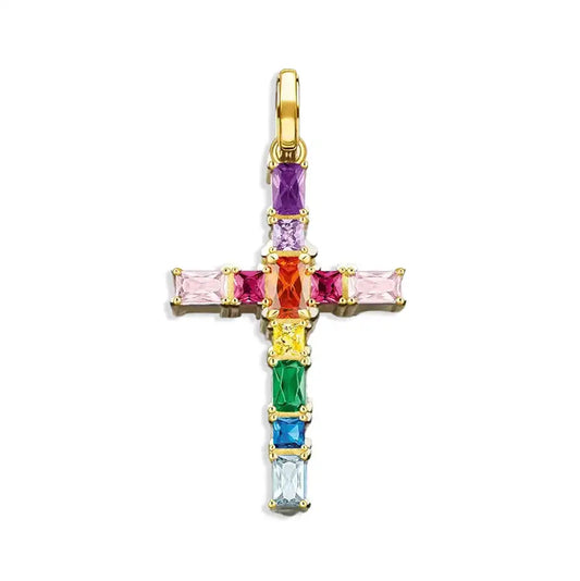 Pendentif Croix Femme Fantaisie