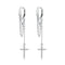 Boucles d'Oreilles Croix Pendante Femme