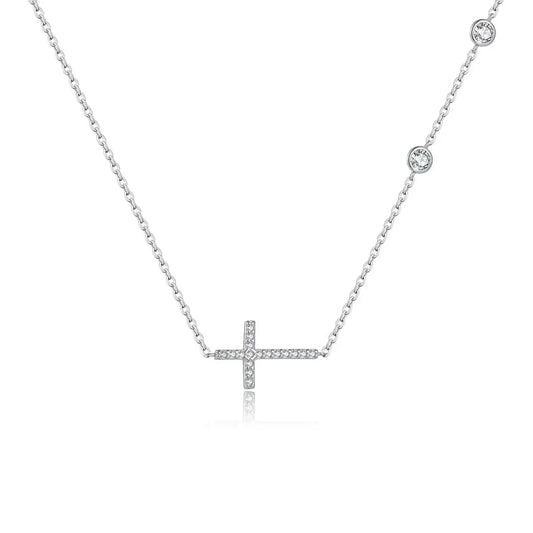 Collier Croix Allongée