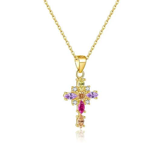 Collier Croix Fantaisie