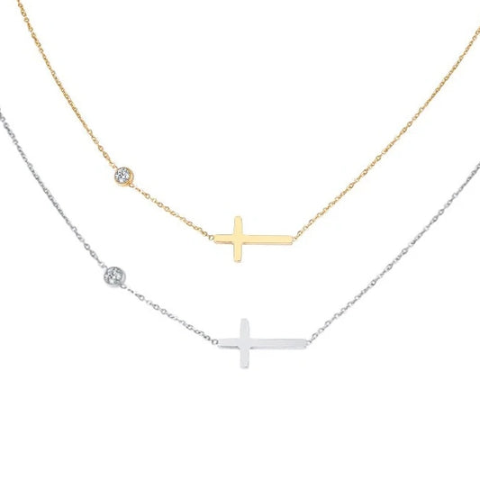 Collier Croix Horizontale