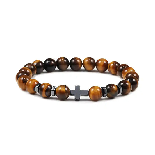 Œil de Tigre Croix Bracelet